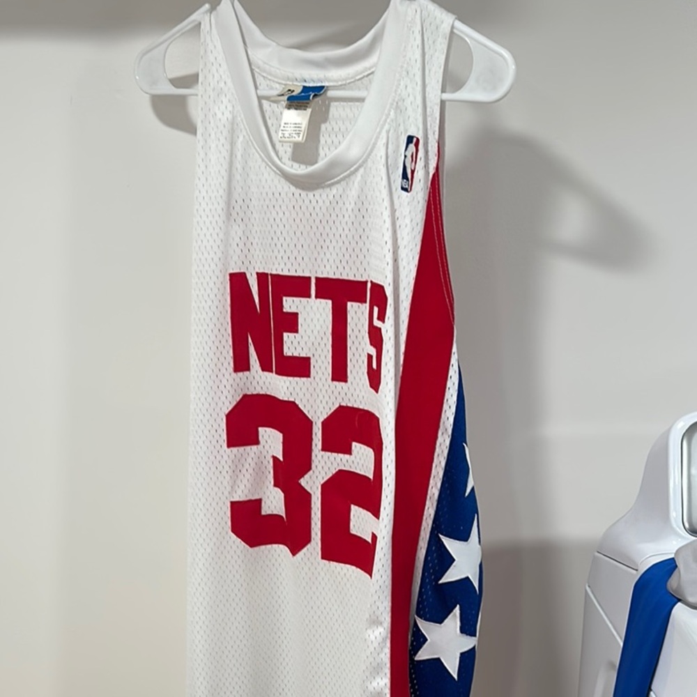 Julius Erving Nets Jersey adidas White and Red Nets Jersey